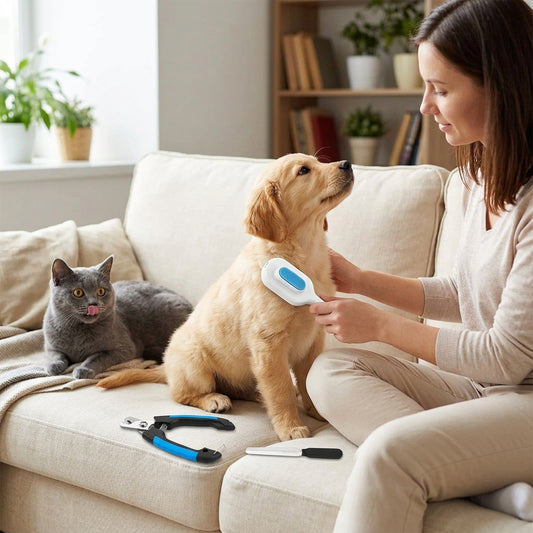 KIT PARA MASCOTAS CORTAÚÑAS + LIMA + CEPILLO 🐾